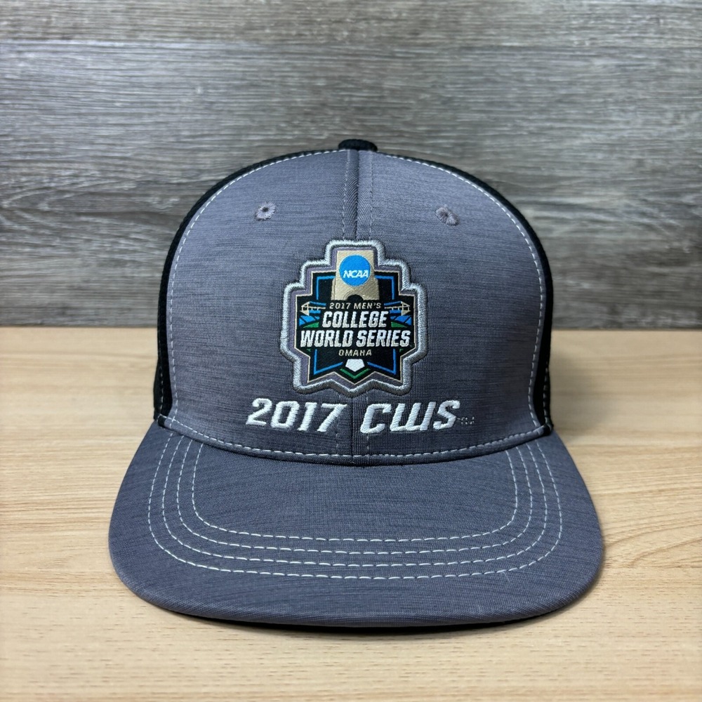 College World Series Hat Cap Snap Back Youth Gray Black Baseball Boys‎